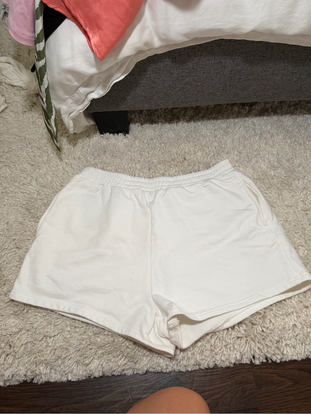 Parke White Athletic Lounge Shorts